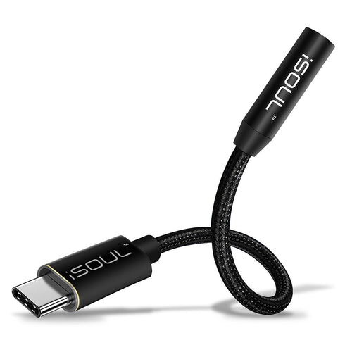 Nylon Braided USB Type C 3.1 to Audio Jack 3.5 OTG Adapter - TradeNRG UK